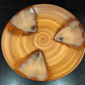 Sango Splash Brown Stonewear 12” Plate